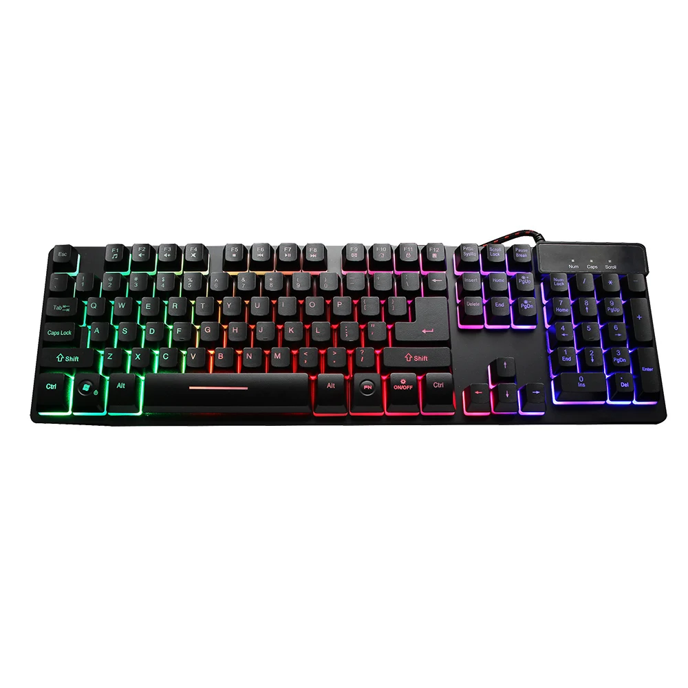 Ergonomic Wired Keyboard with Backlight