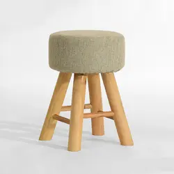 Утолщенные и стабильной деревянный табурет ткань сиденья моющийся Многофункциональный стула простые Стиль бытовой обеденный стул