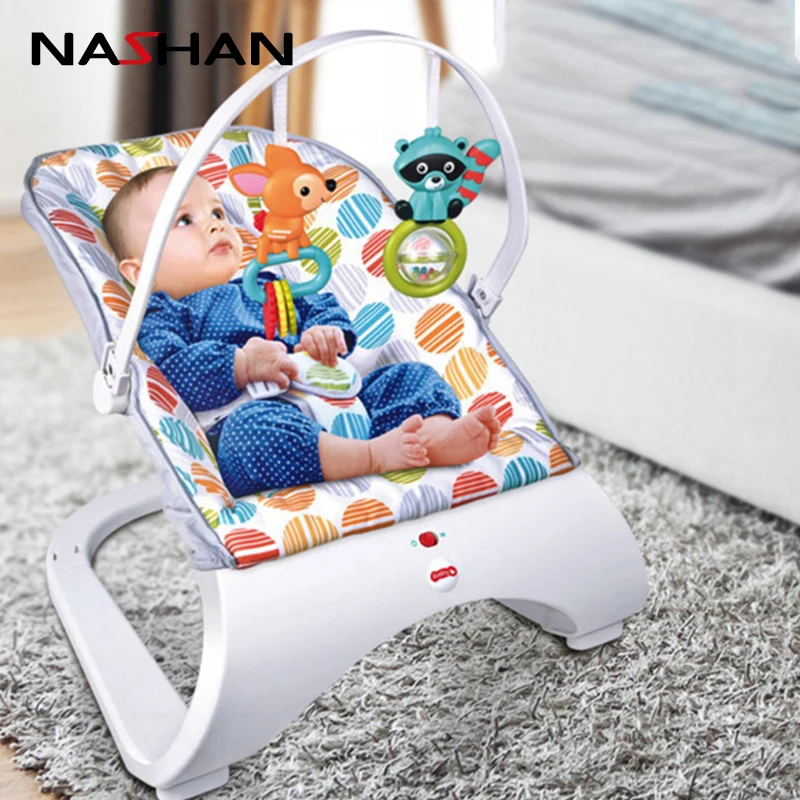 Нашан Baby Bouncer музыкальный вибрирующий кресло качалка детская колыбель для