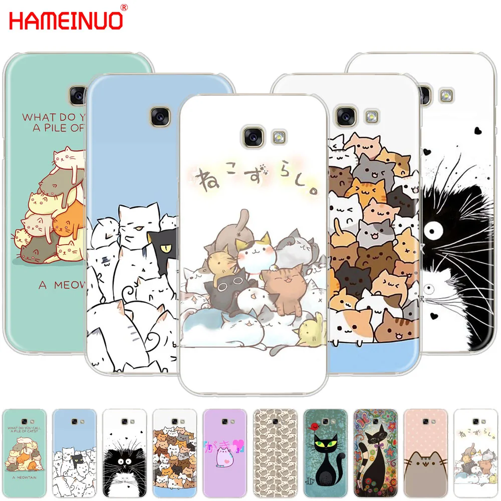 

HAMEINUO Cute funny A Pile Of Cats art cat cell phone case cover for Samsung Galaxy A3 A310 A5 A510 A7 A8 A9 2016 2017 2018