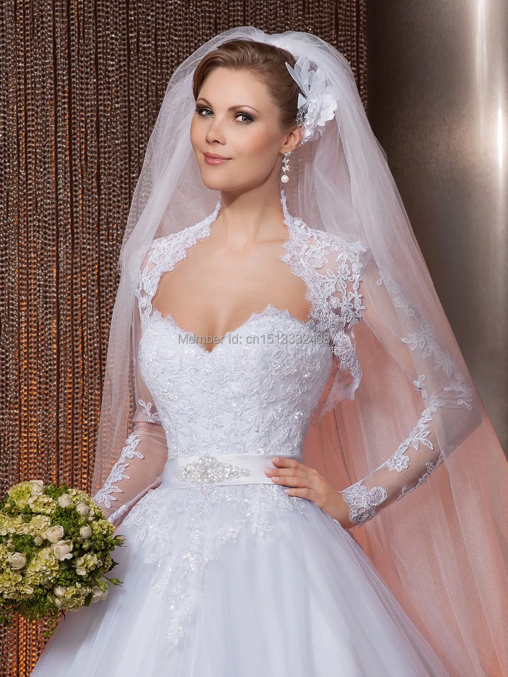 Hot Sale 2015 New Fashion A-line Beading Lace Bridal Gown vestidos de noiva Free Shipping Wedding Dresses LFS-12 | Свадьбы и