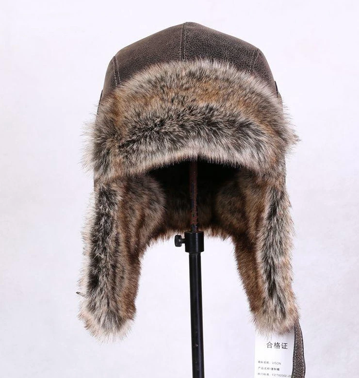 Высокое качество искусственная кожа водонепроницаемый сохраняет тепло тепловой шапки Охота лыжный защитный ушной шлем