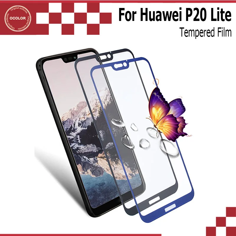 Закаленное стекло ocolor для Huawei P20 Lite ультратонкая Защитная пленка переднего