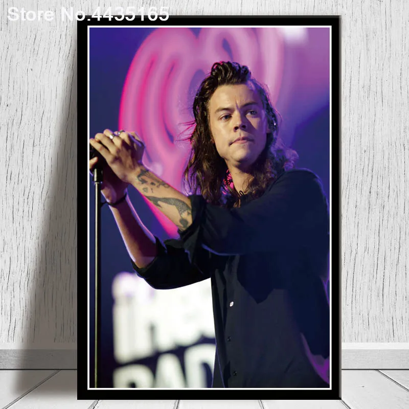 Плакаты и принты Harry Styles», певица звезда альбом музыка постер Live Холст Картина Wall Art печати для Гостиная домашний декор - Цвет: Оранжевый