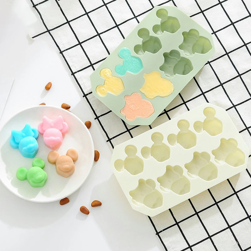 

cake decorating tools moule gateau molde silicone Mickey shape 8 holes mold cookie stencil 3d baking accessories pasta kaliplari