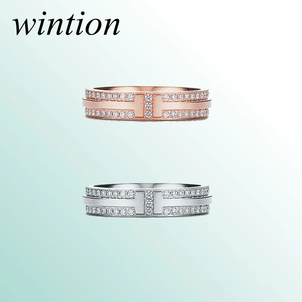

Wintion Tiff Ring 925 Sterling Silver Origina High-end Quality Love Fashion Brand Jewelry Women Engagement Free Shipping Gift