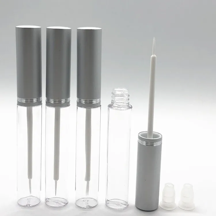 New 5ml PET Clear Eyeliner tubes Empty Mascara tube Eyelash Bottles Silver Aluminium Cap DIY make up Cosmetic packing container | Красота и