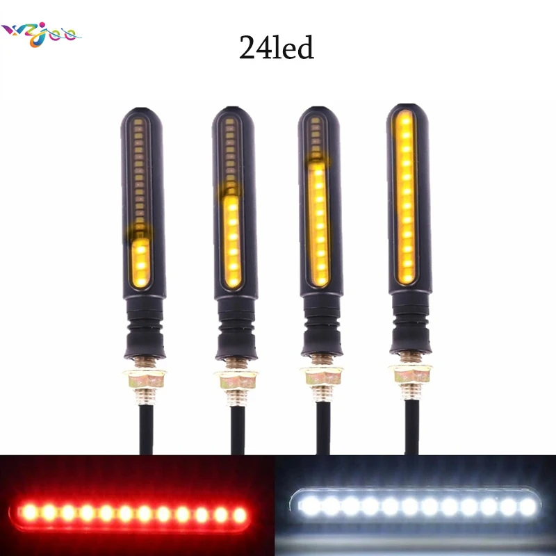 1PC Moto Sequential Flowing 12 LED Light Bike Turn Signal Indicator Lamp