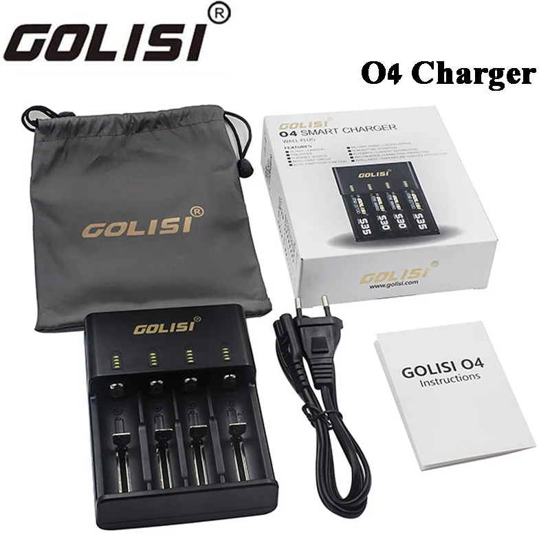

Original GOLISI O4 2.0A Intelligent Fast Charger for Li-ion 18650, 26650, 20700, 21700, AAA, AA Rechargeable Battery Charging