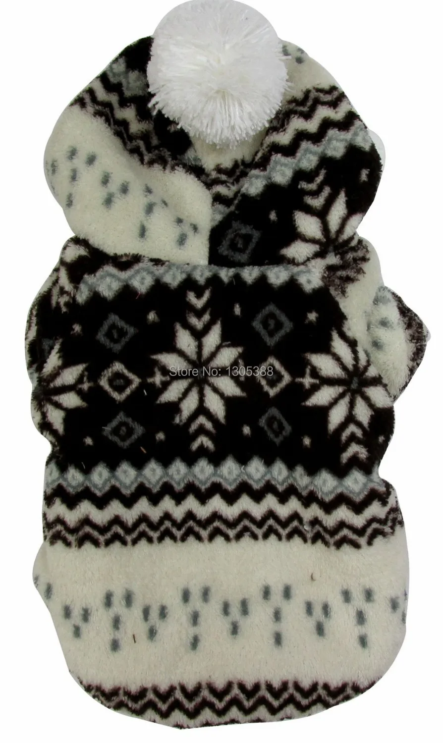 

Brown Snowflake Style Pet dogs Vest Coat Free Shiping By CPAM Dogs Clothing
