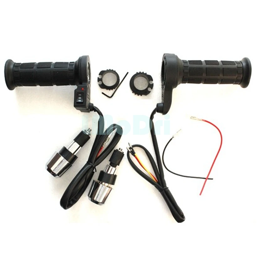 Мотоцикл с подогревом ручки 7/" 22 мм руль Горячая ручка для скутера мотоцикл грелка рук с бар конец