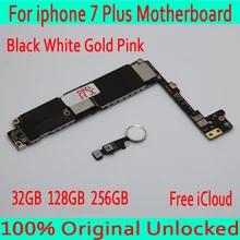 32 ГБ/128 ГБ/256 ГБ для Apple iphone 7 Plus материнская плата с Touch ID, Оригинал разблокирована для iphone 7 Plus материнскую плату с бесплатной iCloud