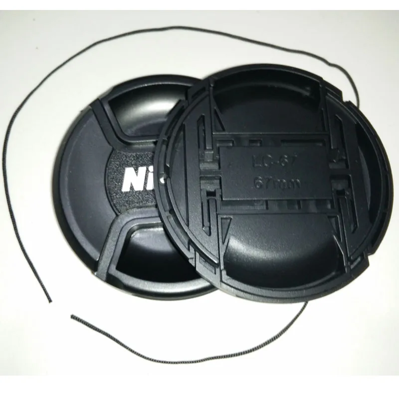 

49 52 55 58 62 67 72 77 82 86 mm Center Pinch Snap on Front Lens Cap Cover protector for nikon camera lens with Strap