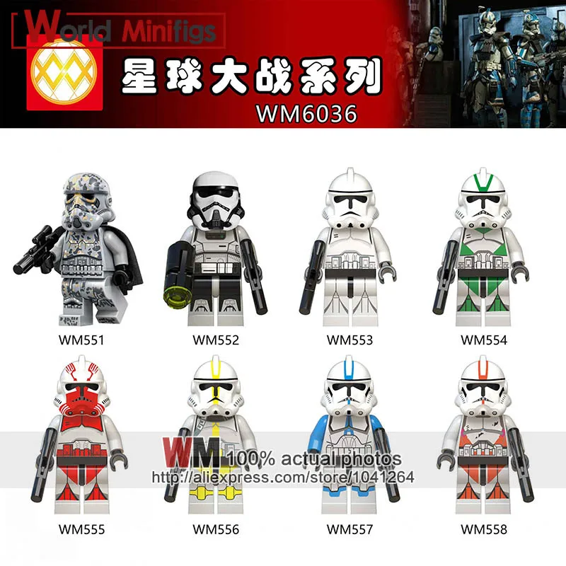 

Single Sale 212th Clone Trooper Army Clone Mimban Troop Robot Action Building Blocks Bricks Model Gift Toys For Children