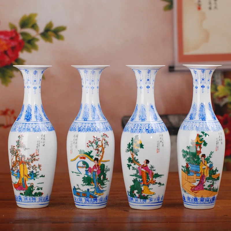 

New Arrival High Quality Eggshell Ceramic Vase Modern Vases Thin China Porcelain Vase "chrysanthemum patterns"