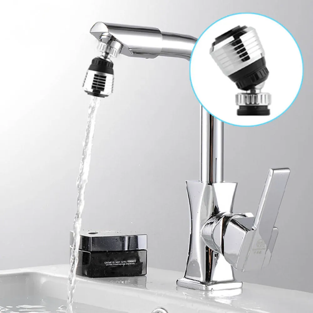 

New 360 Degree Aerator Water Bubbler Swivel Head Saving Tap Kitchen Faucet Aerator Connector Diffuser Nozzle Filter Mesh Adapter