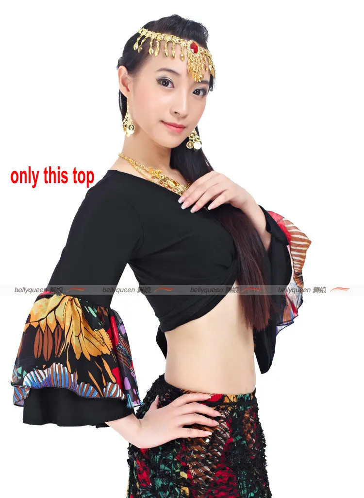 New Belly Dance Top Chiffon Tribal Bohemia Gypsy Blouse Top 2 Color