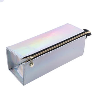 

Cool Laser Transparent Color Pencil Case Cosmetic Bag Cylinder Pencil Travel Small Object Storage Bag