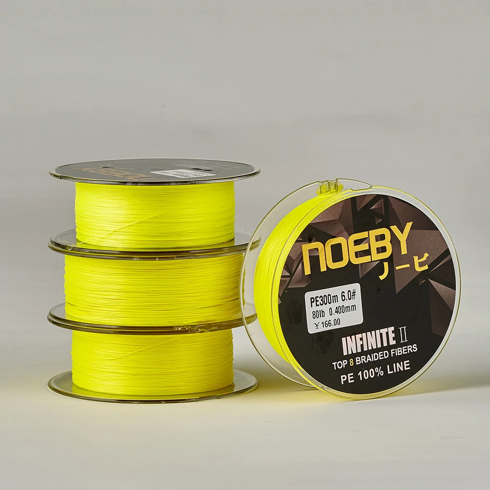 NOEBY INFINIT II 300 м PE плетеная леска 8 Пряди 10-103LB Multifilament лески Японии Материал linha-де-песка