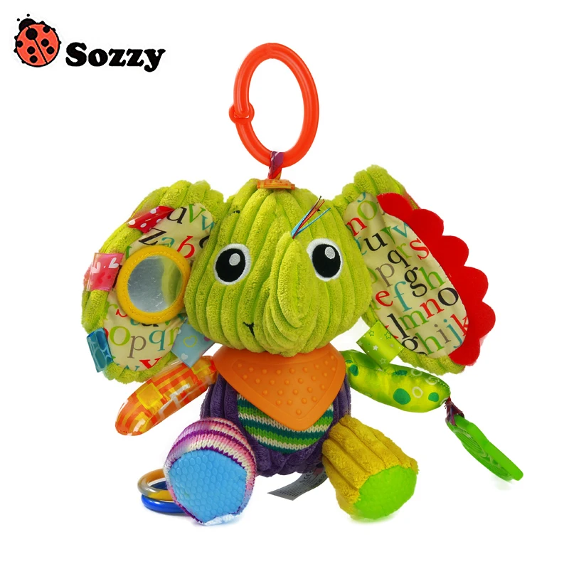 

Sozzy Baby Rattle Toys Elephant Health Materials Comfortable Soft Feel Newborn Baby 0-12 Month Crib Or Baby Stroller Plush Toys