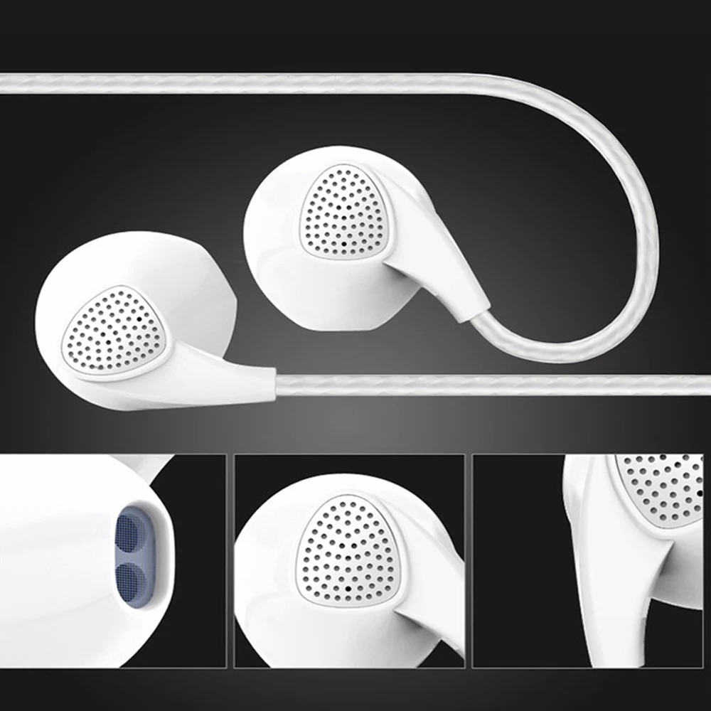 

PTM P10 Earphone Half In Ear Headset Stereo Earbuds with Microphone for Mobile Phone PC Gaming Audifonos Fone de ouvido
