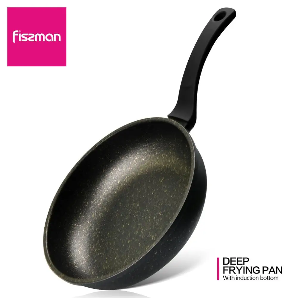 

FISSMAN Forged Frying Pan Dyflon Black Mable coating with Gold Dots Aluminium Grace Series Induction Cooker