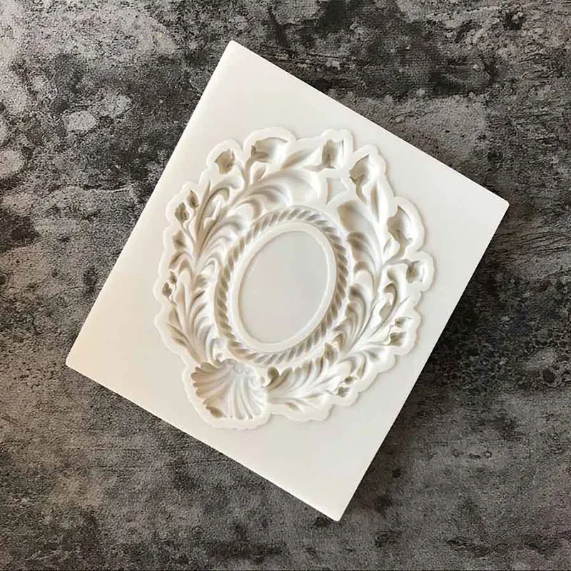 

Silicone Fondant Mold Retro Carved Frame Style Chocolate Moulds Cake DIY for Baking GHS99