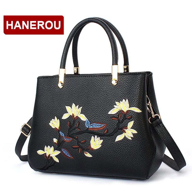 

Women Leather Handbags Women Messenger Bags Casual Tote Women's Embroidery Bag Female Leather Women Shoulder Bags Crossbody Bag