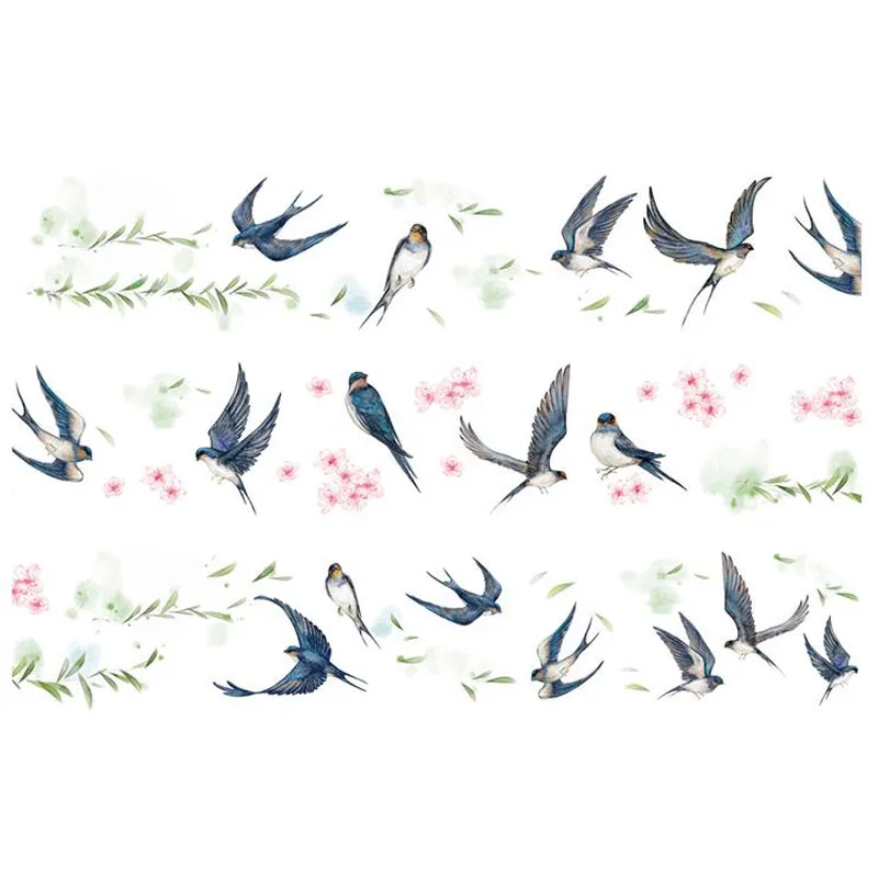 

1 Pcs Kawaii Swallow Spring Washi Tape Album Scrapbook Adhesive Decorativ Paper Tape Diy Handmade Gift Card Art Craft Sticker