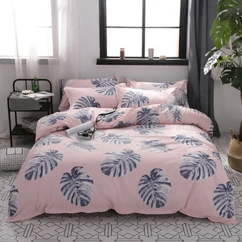 

Maple Leaf Bedding Sets 4pcs Cactus Bed Linens Duvet Cover Bed Sheet Pillowcases Bedclothes Set Home Textiles 2019 bedclothes