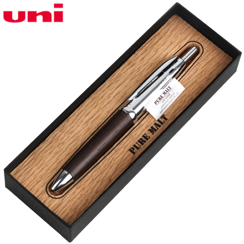 US $101.40 Mitsubishi Uni MSE45025 07 Mm Ballpoint Pens Top Multifunction Pen Oak Plated Metal Composite 4 1 Gift Pen