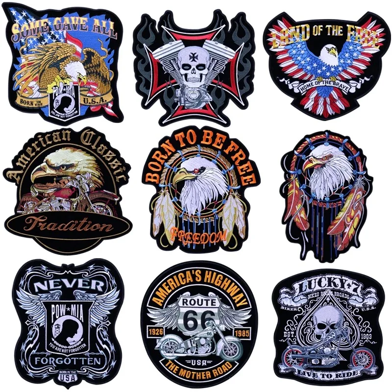 

1Pcs High Quality Motorcycle Racing Embroidery Iron on Patches for Clothing DIY Cool Jackets Patches Garments