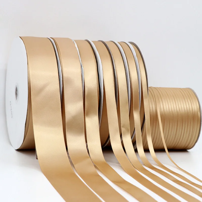 10yards ( 9meters ) 6/9/15/19/25/38/50mm Khaki Polyester Ribbon for DIY