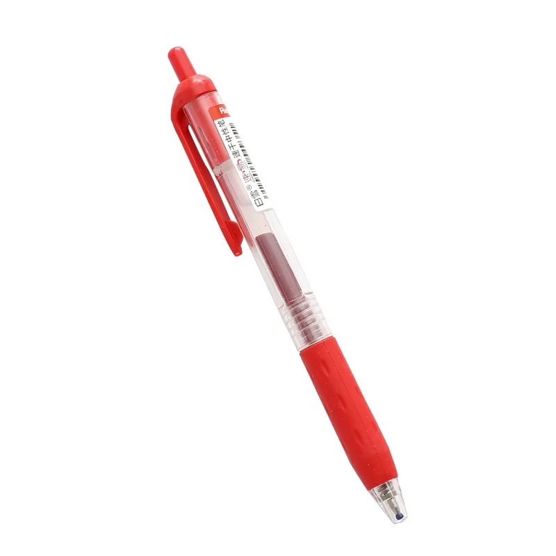 1 шт. канцелярские принадлежности 0,5 мм пластиковая быстросохнущая гелевая ручка для печати школьные канцелярские принадлежности для студентов 10 цветов чернильная ручка - Цвет: red