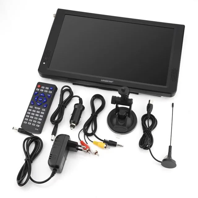 LEADSTAR 12inch Digital Home Television ATSC Portable TV 1080P HD HDMI Video Player for Car EU Plug