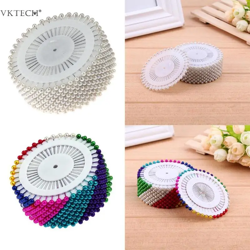 480Pcs Mixed/White Straight Head Pins Kits Round Pearl Decorstive Pin
