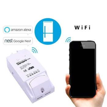 

For Sonoff Pow R2 16A Power Energy Meter Monitor Wireless WiFi Switch with Timing Sharing Function Remote Control Smart Homekit
