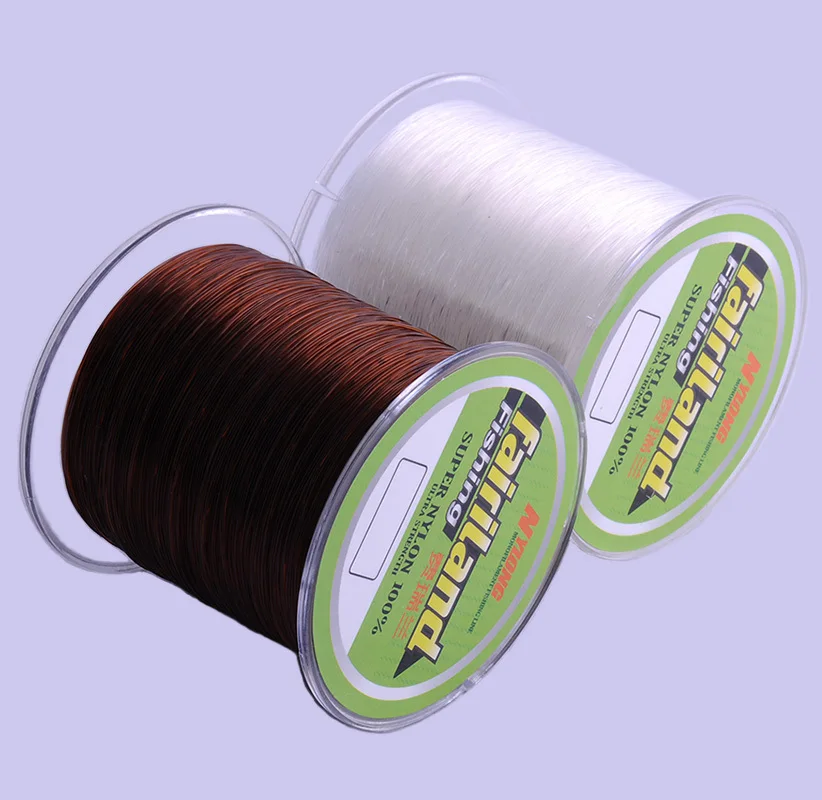 500 м (547yd) моно леска 0 4 # 8 кофейная и Белая нейлоновая мононити леска|fishing line braid|fishing