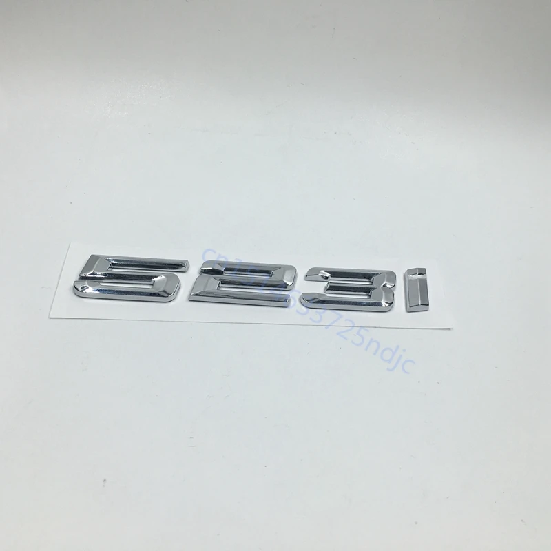 523I 525I 528I 530I 535I с буквенным номером ABS Серебристая хромированная эмблема бейджа