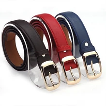 Moderní pásek se zlatou sponou v různých barvách z Aliexpress