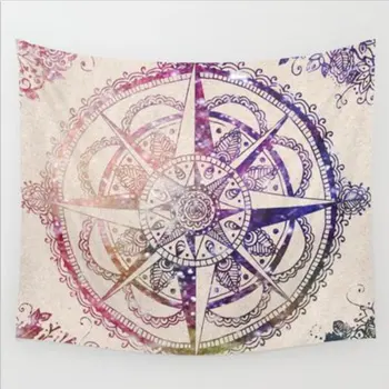 

Thicken Compass Tapestry Wall Hanging Mandala Tapestries Cotton Bedspread Picnic Bedsheet