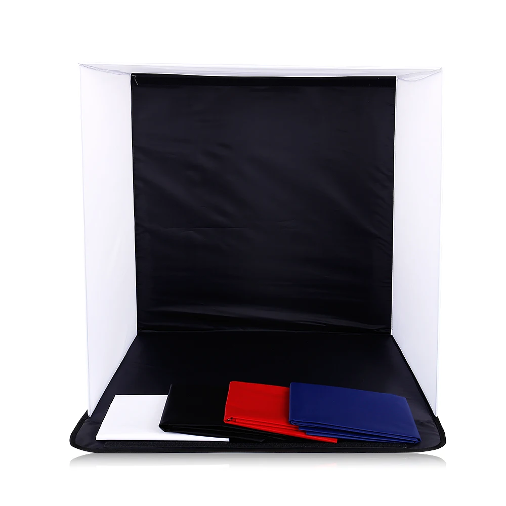 CY in stock 50cm Portable Mini Folding Studio Photography backdrop Foldable Softbox with 4 color Backgound