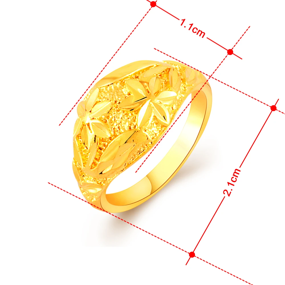 Золотой чехол с покрытием в виде листьев гравировать обручальные кольца для женщин или мужчин Уникальный дизайн Сияющий best Лучшая цена нежное кольцо среднего размера