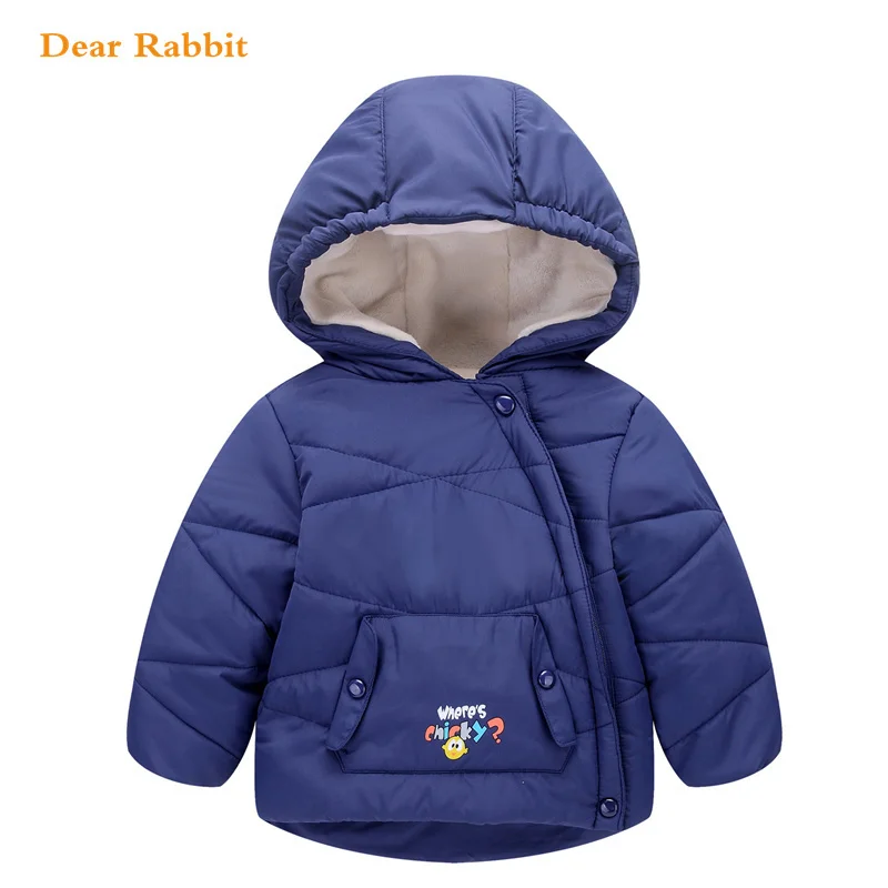 

2018 Boys Jackets Cotton Warm Hooded Kids Thick Coats Outwear Children's girls cartoon Winter baby Clothes parka infant overcoat
