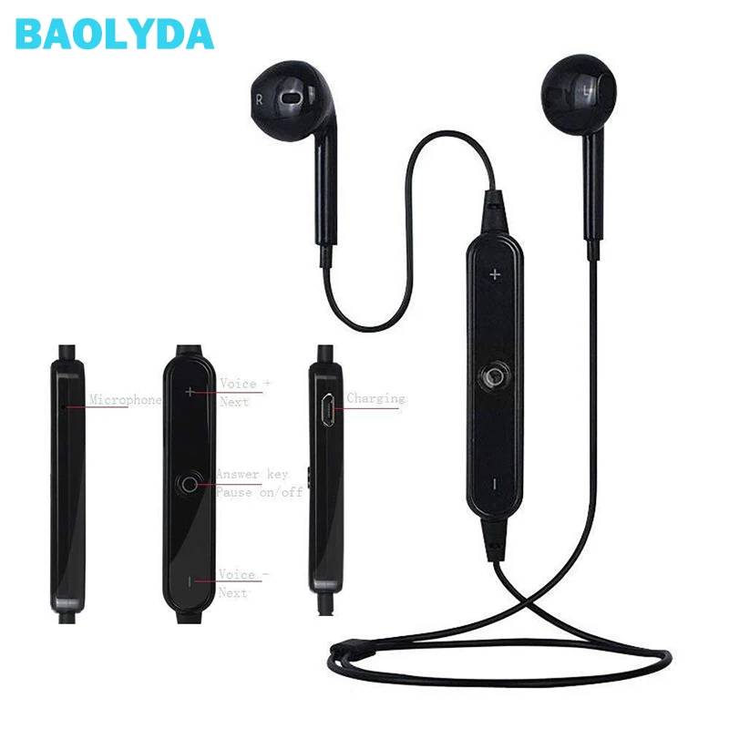 

Baolyda Sport Neckband Wireless Bluetooth Earphones Headset For Phone with Mic I7 In-ear Headphone For iPhone Xiaomi Huawei