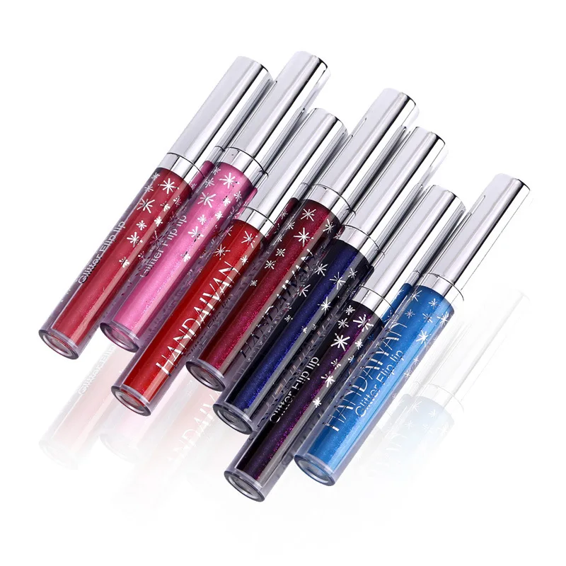 

Handaiyan Matte to Glitter Lipstick Liquid Shimmer Shine Party 7pcs Lip Color Lipgloss Makeup Set Glitter Lip Gloss Cosmetic Kit