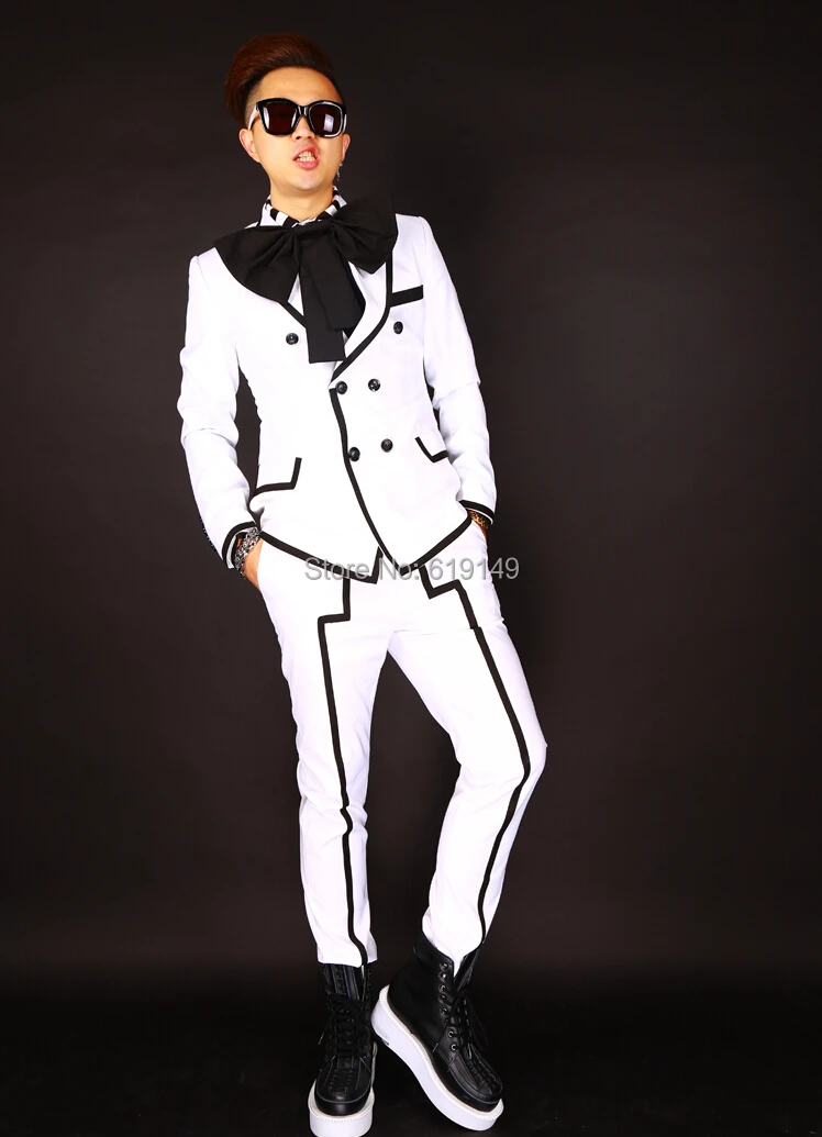 Мужской костюм для ночного клуба певицы корейские костюмы Dj Chi Long Gd Right Blockb белый