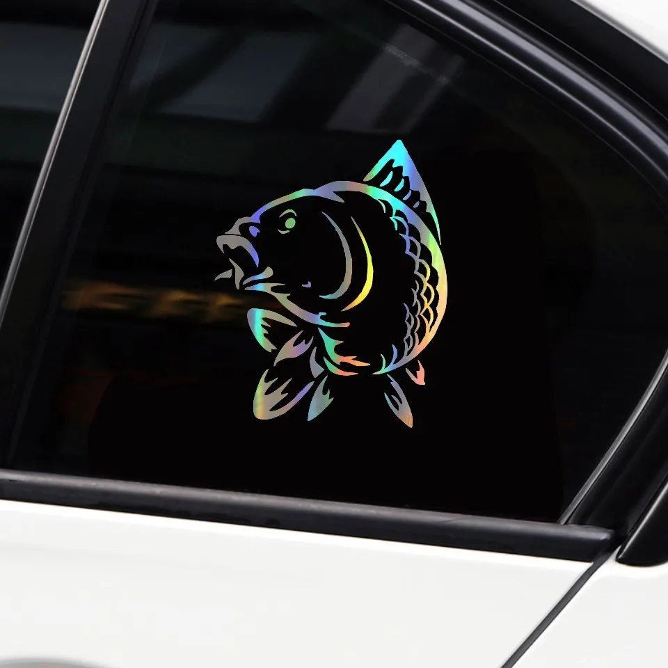 Cunymagos Marine Animal Fish Funny Car Sticker Fashion Car Styling Decoration Accessories Sticker BlackSilverLaser 12.315 (10)