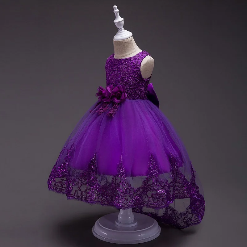 Новое высококачественное детское кружевное платье принцессы для девочек, элегантное праздничное платье для дня рождения платье для девочек Рождественская одежда для маленьких девочек возрастом от 2 до 12 лет