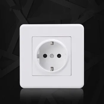 

Two-hole power wall sockets 86 German-style European standard socket AC 110V-250V 16A panel outlet home Switching Power Tools